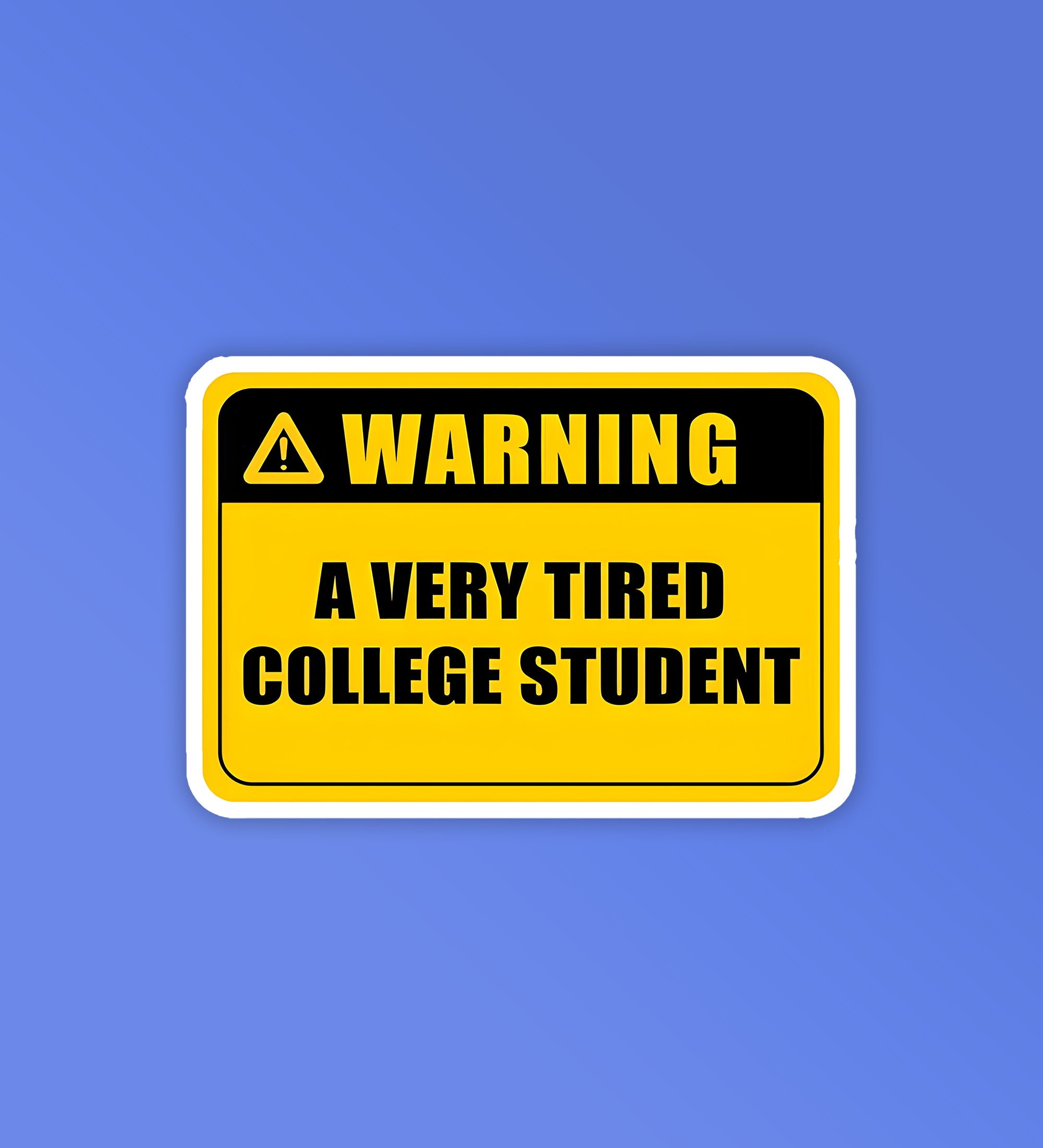 Tired College Student Laptop   Mobile Stickers