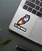To The Moon Sticker