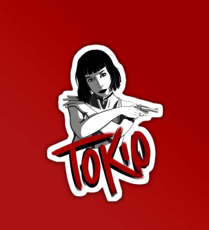 Tokio Money Heist Laptop   Mobile Sticker