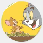 Tom And Jerry Classic Round Sticker