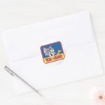 Tom And Jerry Logo Shaded Classic Round Sticker