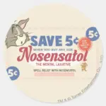 Tom And Jerry Nosensatol Coupon Classic Round Sticker