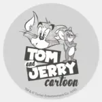Tom And Jerry Tom And Jerry Cartoon Classic Round Sticker