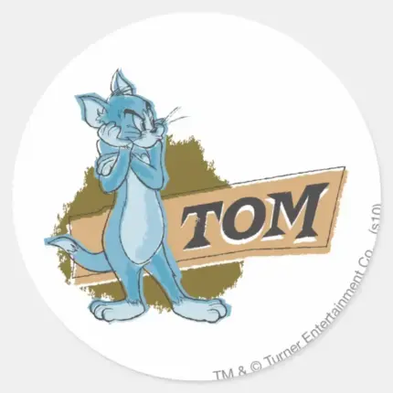 Tom Attitude Logo Classic Round Sticker