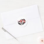 Tom Black And Red Logo Classic Round Sticker