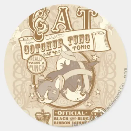 Tom Cat Gotchur Tung Tonic Classic Round Sticker