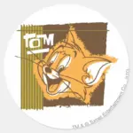Tom Happy Face Classic Round Sticker