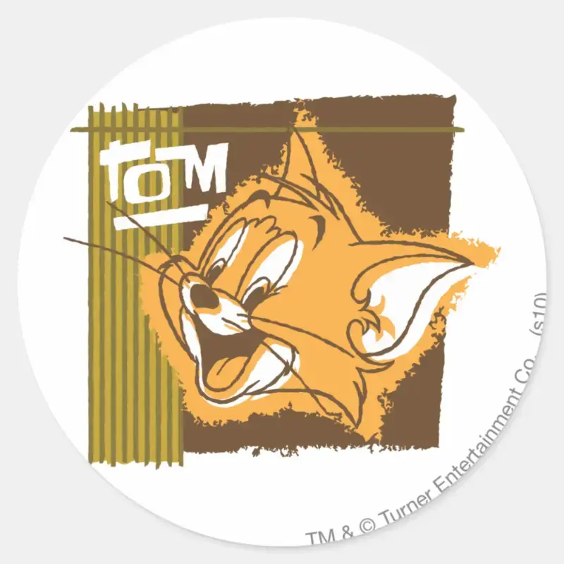 Tom Happy Face Classic Round Sticker