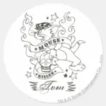 Tom Mouse Killer Tattoo 1 Classic Round Sticker