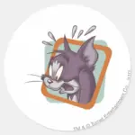 Tom Scaredy Cat Classic Round Sticker