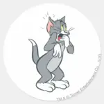 Tom Shocked Classic Round Sticker