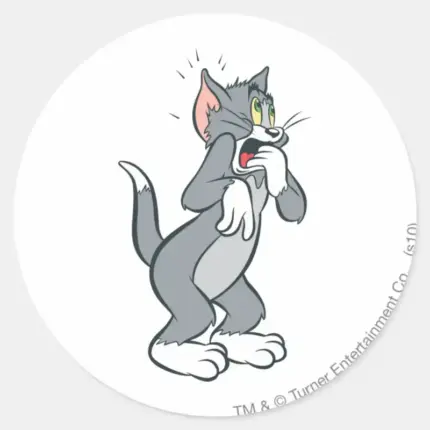 Tom Shocked Classic Round Sticker