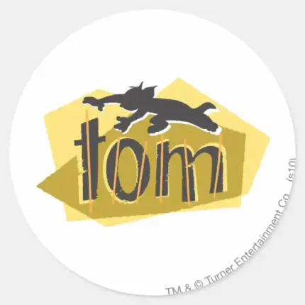 Tom Silhouette Logo Classic Round Sticker