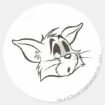 Tom Sleepy Cat Classic Round Sticker
