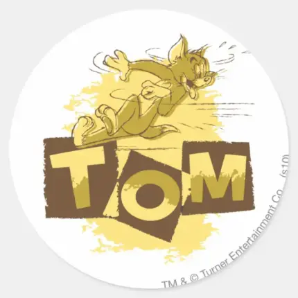 Tom Sliding Stop Classic Round Sticker