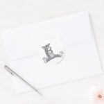 Tom Sulking Classic Round Sticker