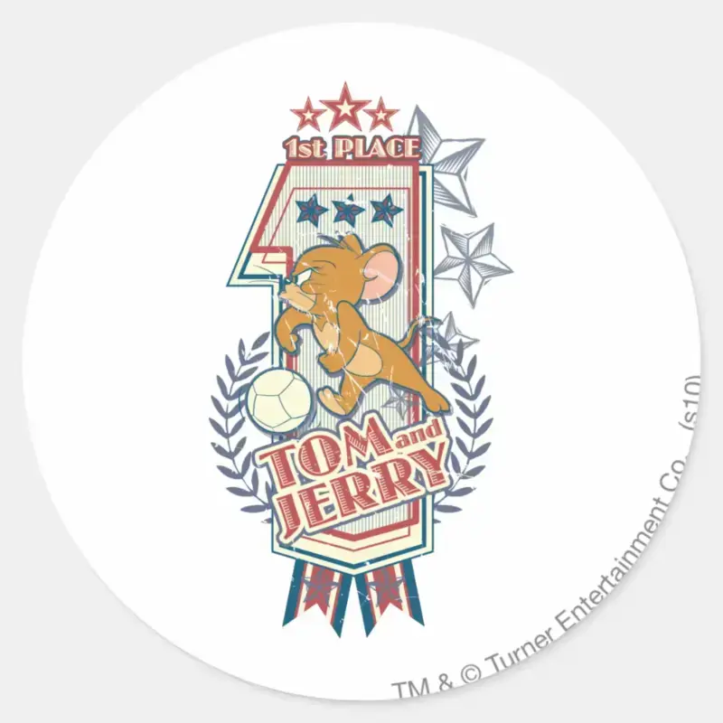 Tom And Jerry 1st Place 2 Classic Round Sticker