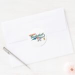 Tom And Jerry Basketball 5 Classic Round Sticker