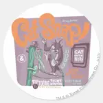 Tom And Jerry Cat Snap Classic Round Sticker