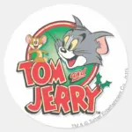 Tom And Jerry Classic Logo Classic Round Sticker