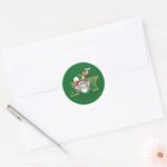 Tom And Jerry Holiday Joy Classic Round Sticker