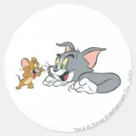 Tom And Jerry Make Faces Classic Round Sticker