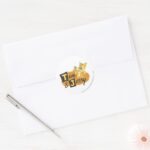 Tom And Jerry Mouse In Paw Logo Classic Round Sticker