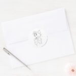 Tom And Jerry On Head Classic Round Sticker