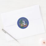 Tom And Jerry Opening Presents Classic Round Sticker