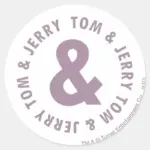 Tom And Jerry Round Logo 10 Classic Round Sticker