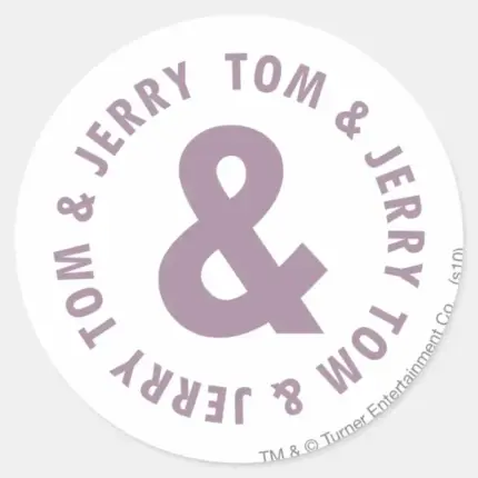 Tom And Jerry Round Logo 10 Classic Round Sticker