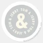 Tom And Jerry Round Logo 1 Classic Round Sticker