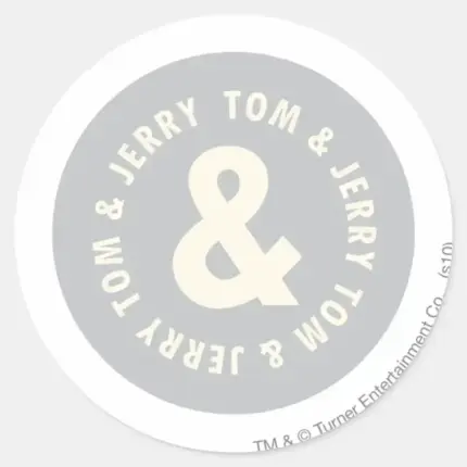 Tom And Jerry Round Logo 1 Classic Round Sticker