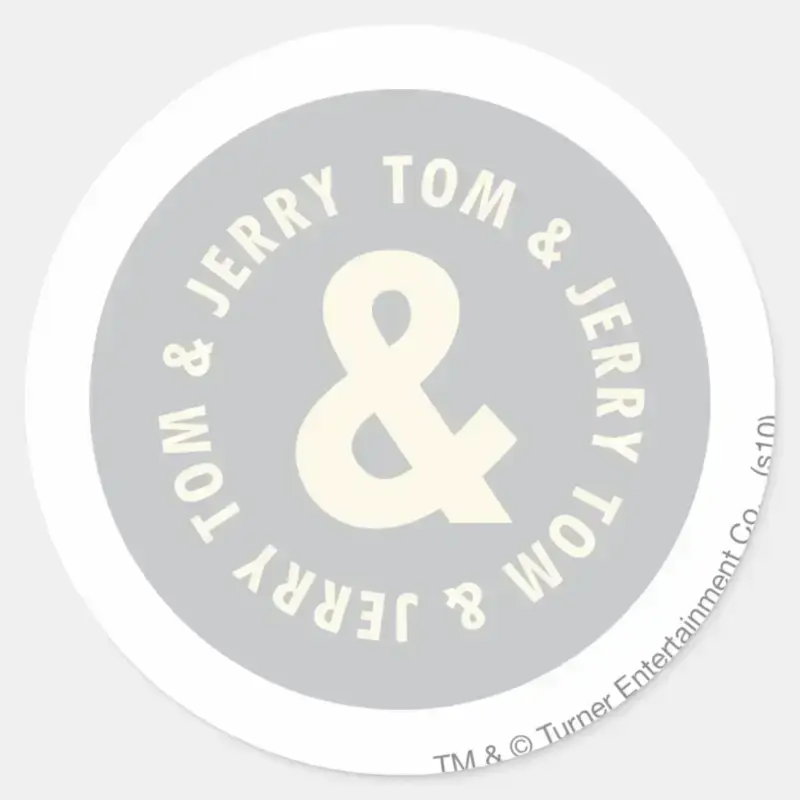 Tom And Jerry Round Logo 1 Classic Round Sticker
