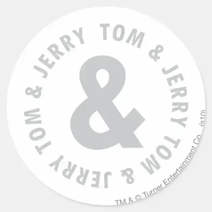 Tom And Jerry Round Logo 2 Classic Round Sticker