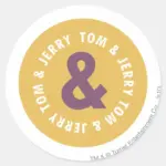 Tom And Jerry Round Logo 3 Classic Round Sticker