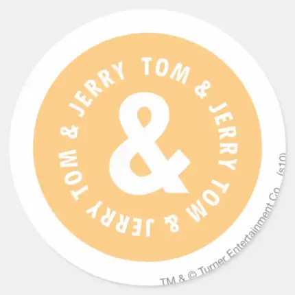 Tom And Jerry Round Logo 5 Classic Round Sticker