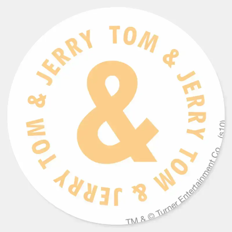 Tom And Jerry Round Logo 6 Classic Round Sticker