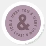 Tom And Jerry Round Logo 7 Classic Round Sticker