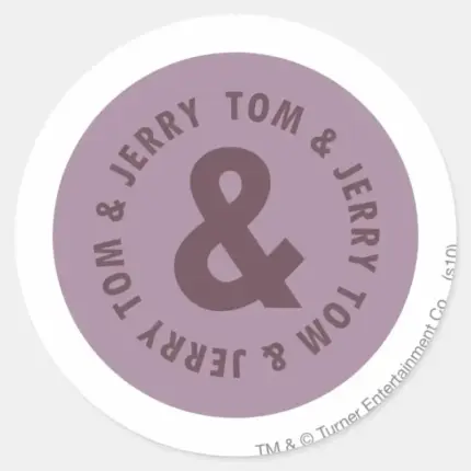 Tom And Jerry Round Logo 7 Classic Round Sticker
