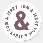 Tom And Jerry Round Logo 8 Classic Round Sticker