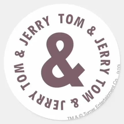 Tom And Jerry Round Logo 8 Classic Round Sticker