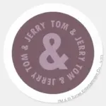 Tom And Jerry Round Logo 9 Classic Round Sticker