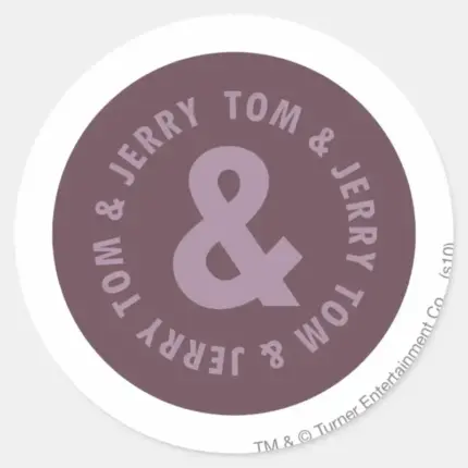 Tom And Jerry Round Logo 9 Classic Round Sticker