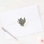 Tom And Jerry Skull Classic Round Sticker