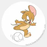 Tom And Jerry Soccer Football 2 Classic Round Sticker