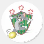 Tom And Jerry Soccer Football 9 Classic Round Sticker