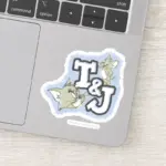 Tom And Jerry TJ Logo Sticker