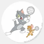 Tom And Jerry Tennis Stars 1 Classic Round Sticker