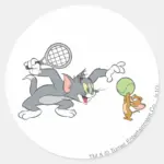 Tom And Jerry Tennis Stars 2 Classic Round Sticker